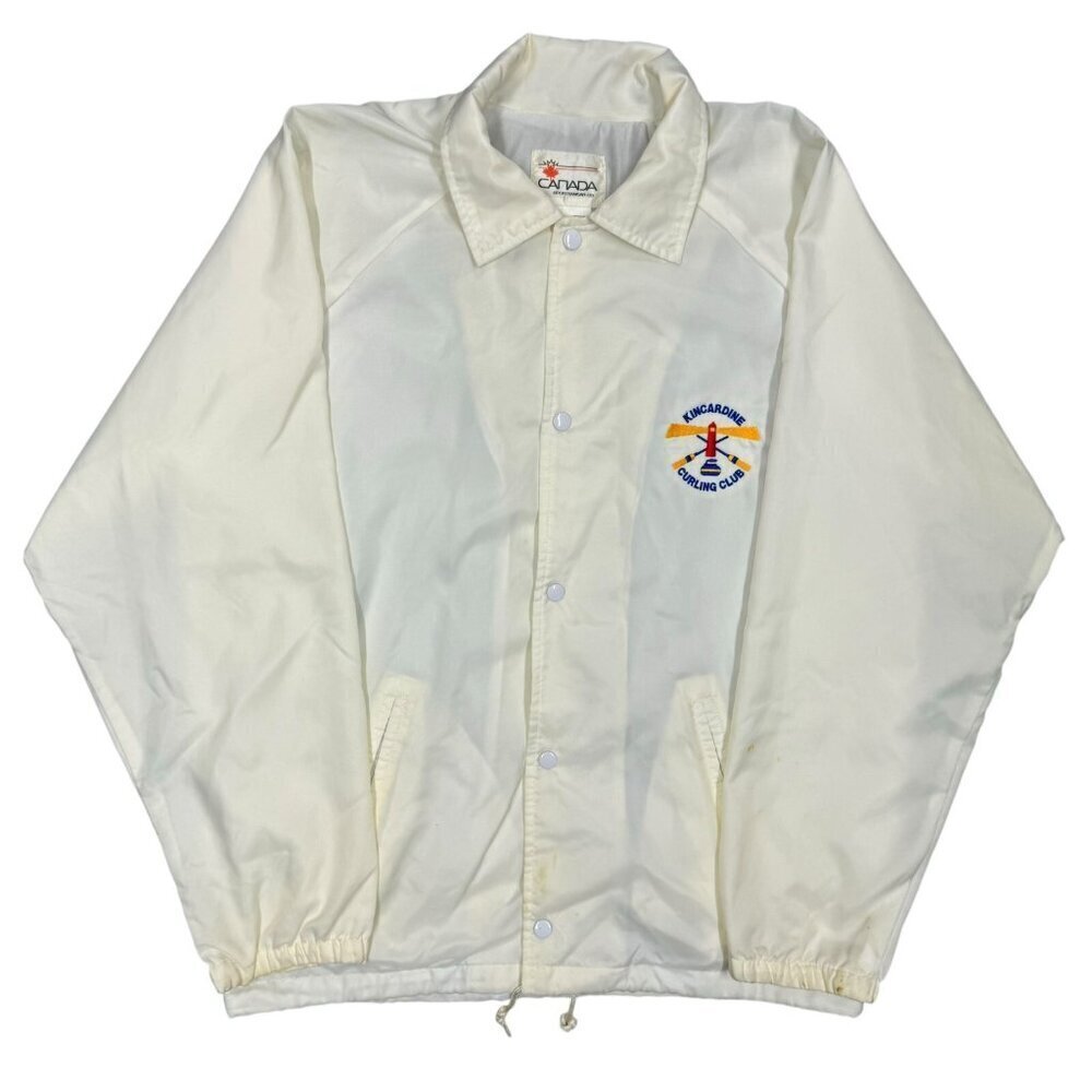 Vintage 90s Kincardine Curling Club Shell Jacket Medium